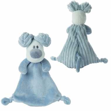 Woezel pip knuffeldoekje/knuffeldoekje blauw woezel