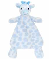 Keel toys pluche knuffeldoekje blauwe giraffe knuffeldoekje